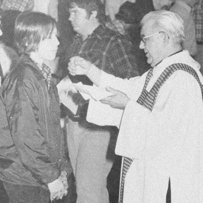 Archival photo of a Rockhurst Mass